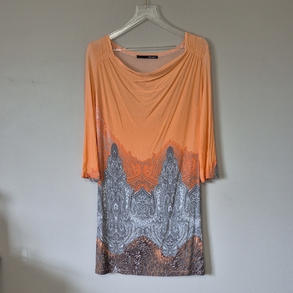 John Paul Berlin Y2K Abstract Printed Lightweight Stretch Jersey Dress, Size M